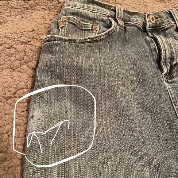 Z Cavaricci Vintage Blue Jean Mini Skirt Size 10 - Picture 9 of 9